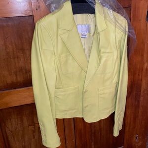 Green leather jacket